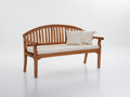 Bancos de jardín de madera 160x65x90 cm - Marrón natural y blanco - Diseño clásico con respaldo curvo