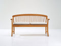 Bancos de jardín de madera 150x60x90 cm - Marrón miel y blanco - Diseño clásico con respaldo de listones