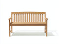 Bancos de jardín de madera maciza 150x60x90 cm - Madera natural - Diseño clásico con respaldo de listones