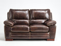 Sofás 2 plazas tapizados 175 x 95 x 94 cm - marrón oscuro - respaldo acolchado con reposabrazos amplios