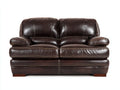Sofás 2 plazas tapizados 170x92x90 cm - Marrón oscuro - Diseño clásico acolchado con acabado efecto cuero