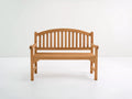 Bancos de jardín de madera 120 x 60 x 90 cm - marrón natural - diseño clásico con respaldo y reposabrazos